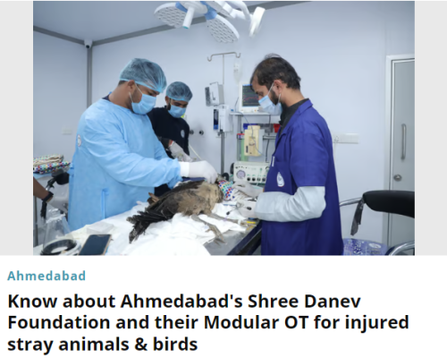 An article discussing a man and woman in a hospital setting, focusing on the Shree Danev Foundation's role in their care.